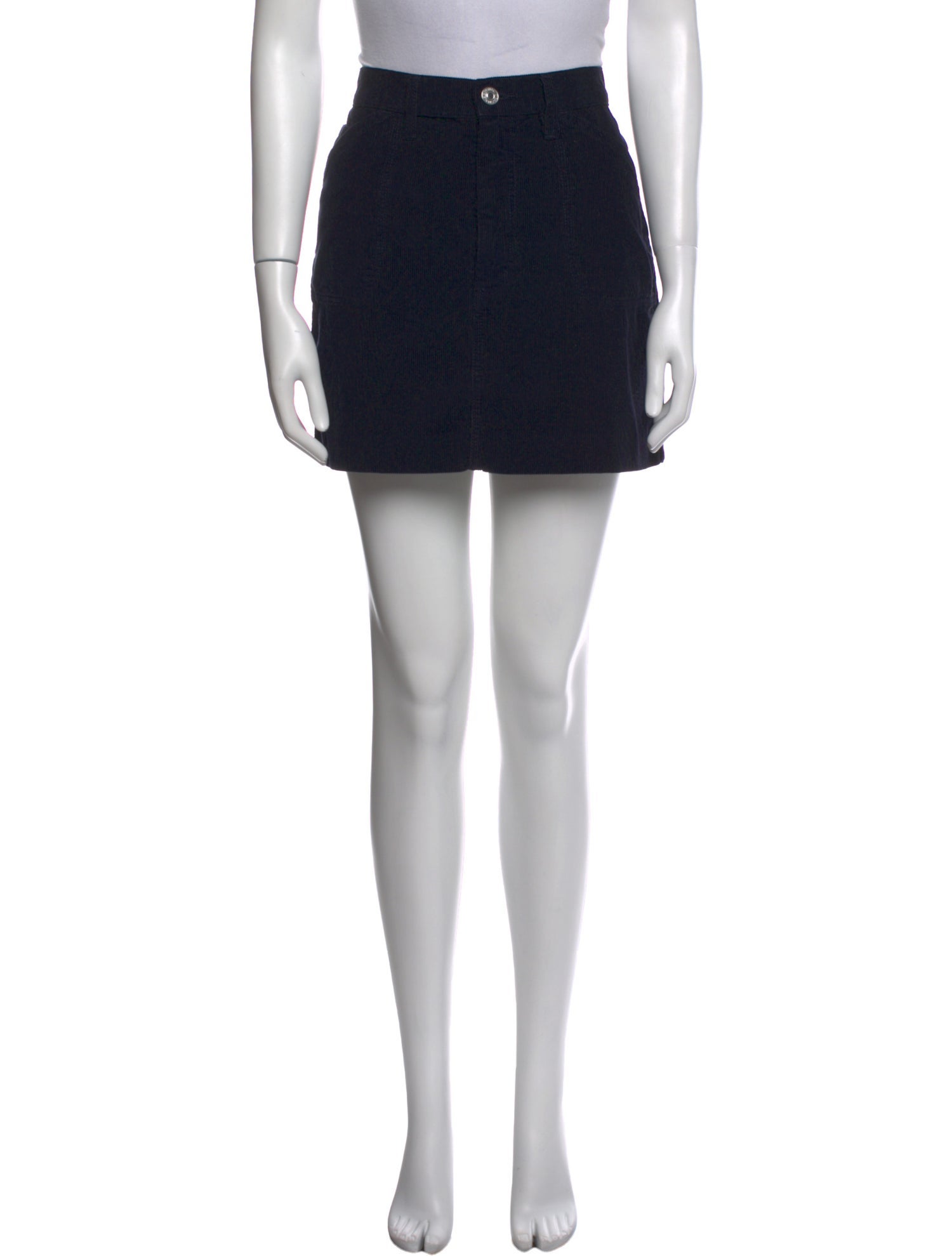 RE/DONE Raw-Edge Trim Mini Skirt