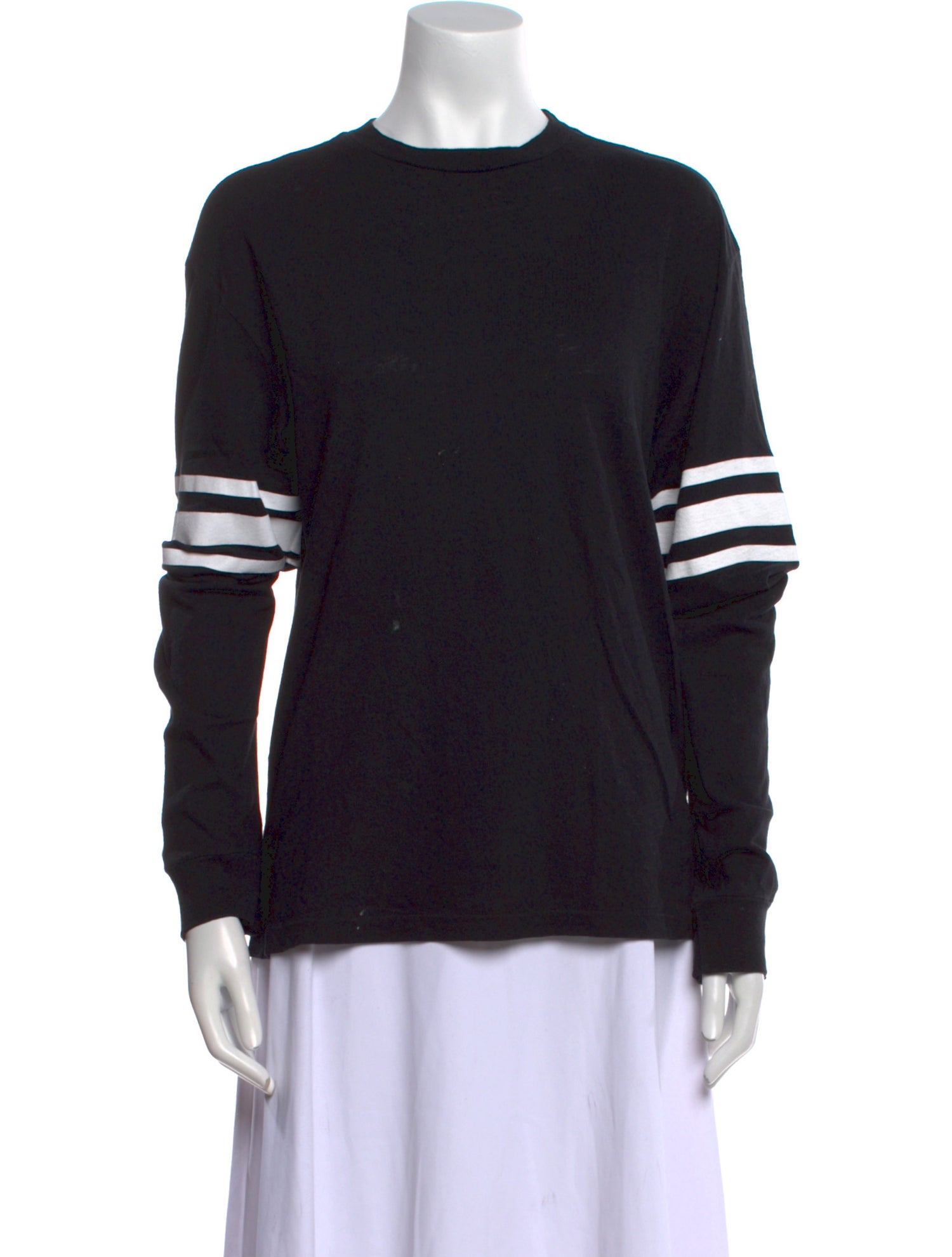 RE/DONE Striped Crew Neck Sweatshirt