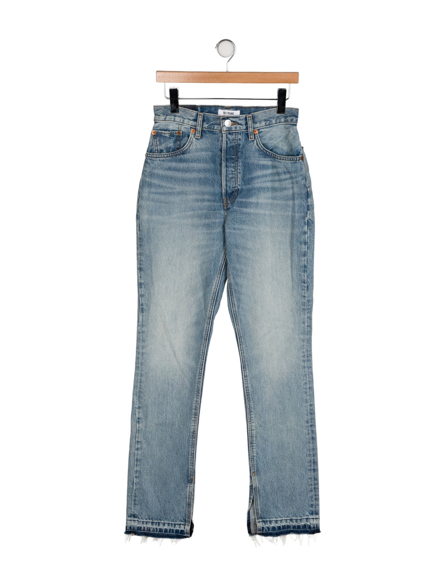 RE/DONE High-Rise Straight Leg Jeans