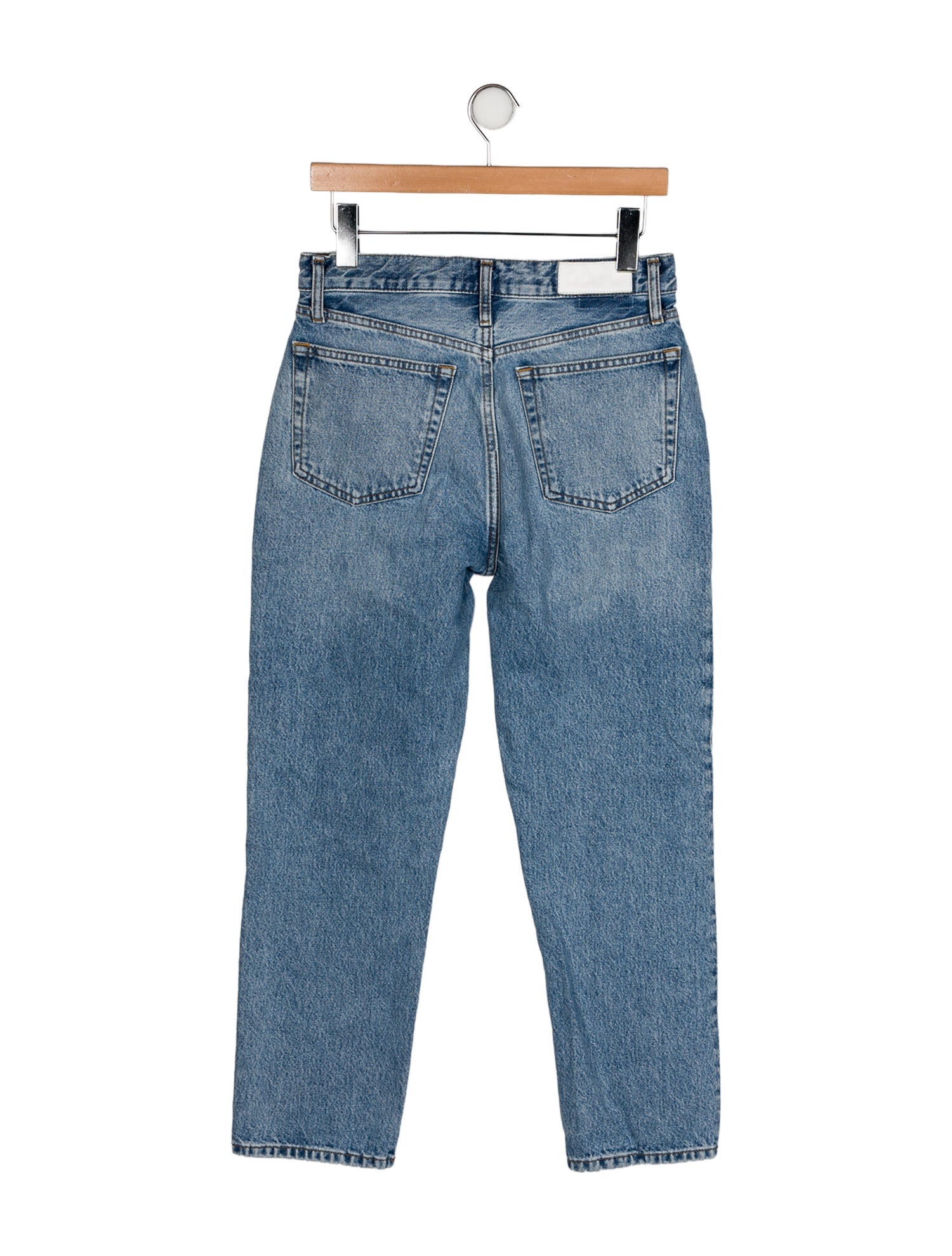 RE/DONE High-Rise Straight Leg Jeans
