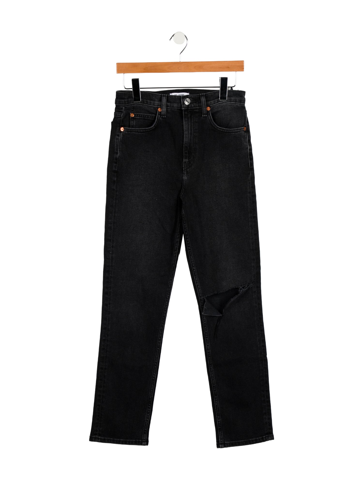 RE/DONE High-Rise Straight Leg Jeans