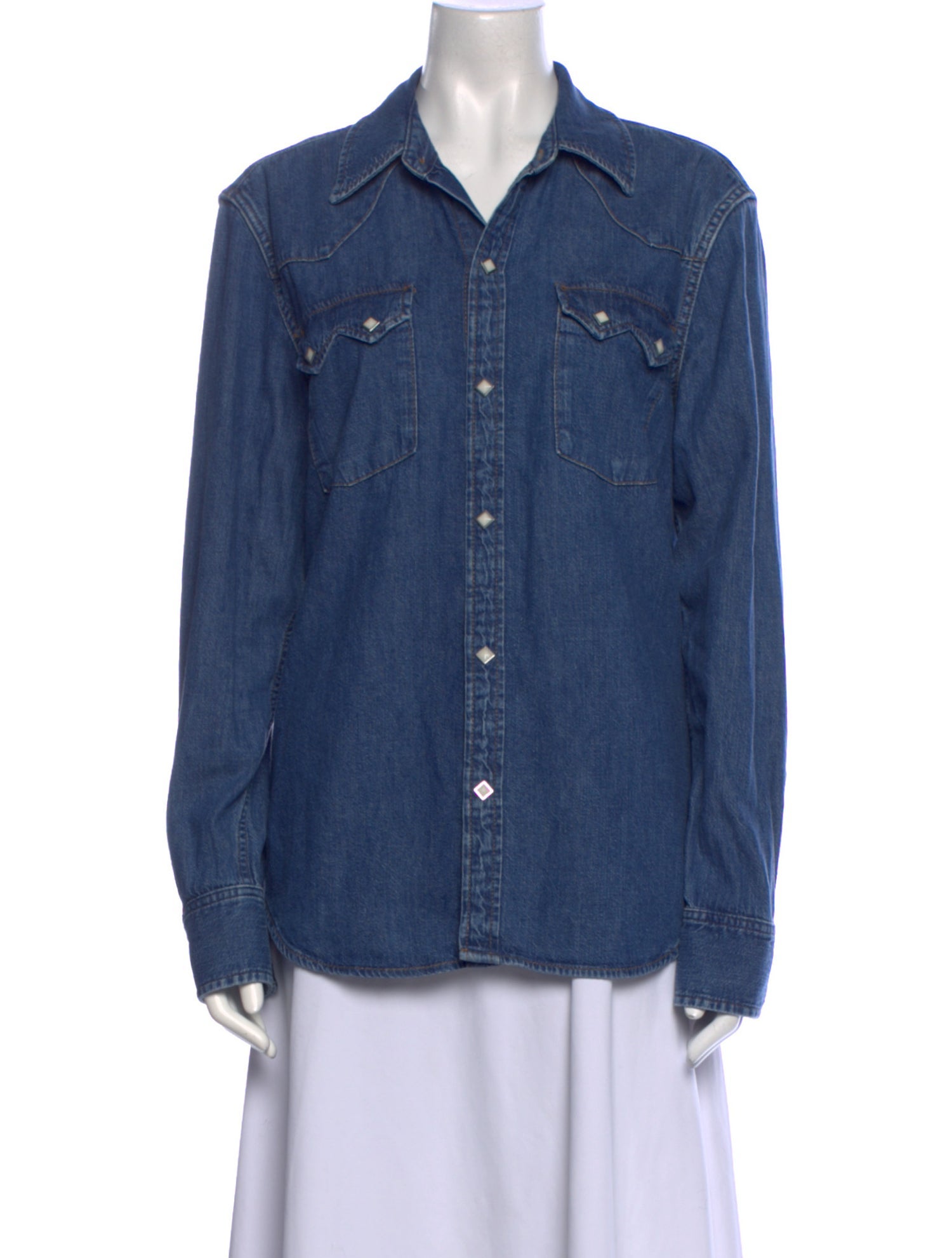 RE/DONE Long Sleeve Button-Up Top