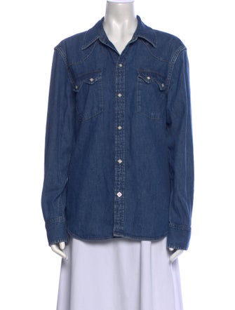 RE/DONE Long Sleeve Button-Up Top