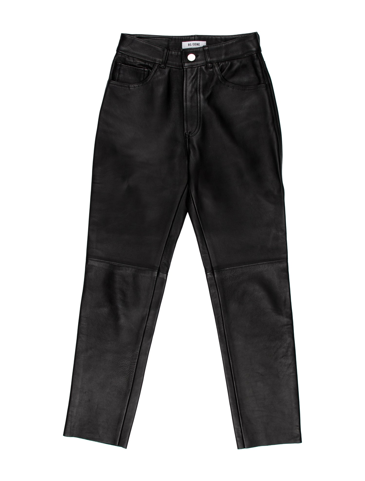 RE/DONE Leather Straight Leg Pants