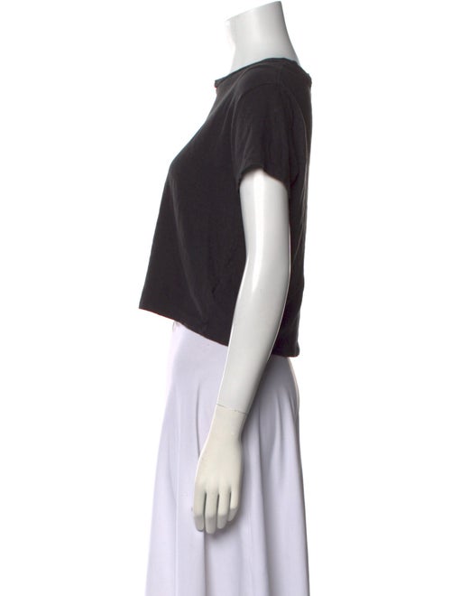 Re/Done x Hanes Bateau Neckline Short Sleeve Crop Top