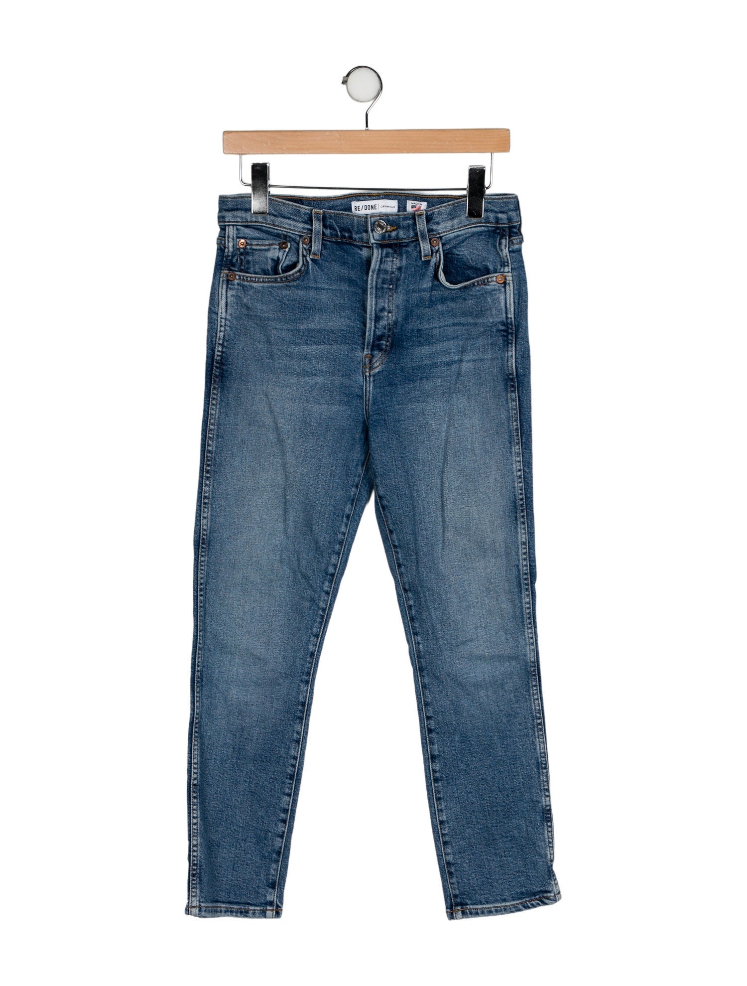 RE/DONE High-Rise Straight Leg Jeans