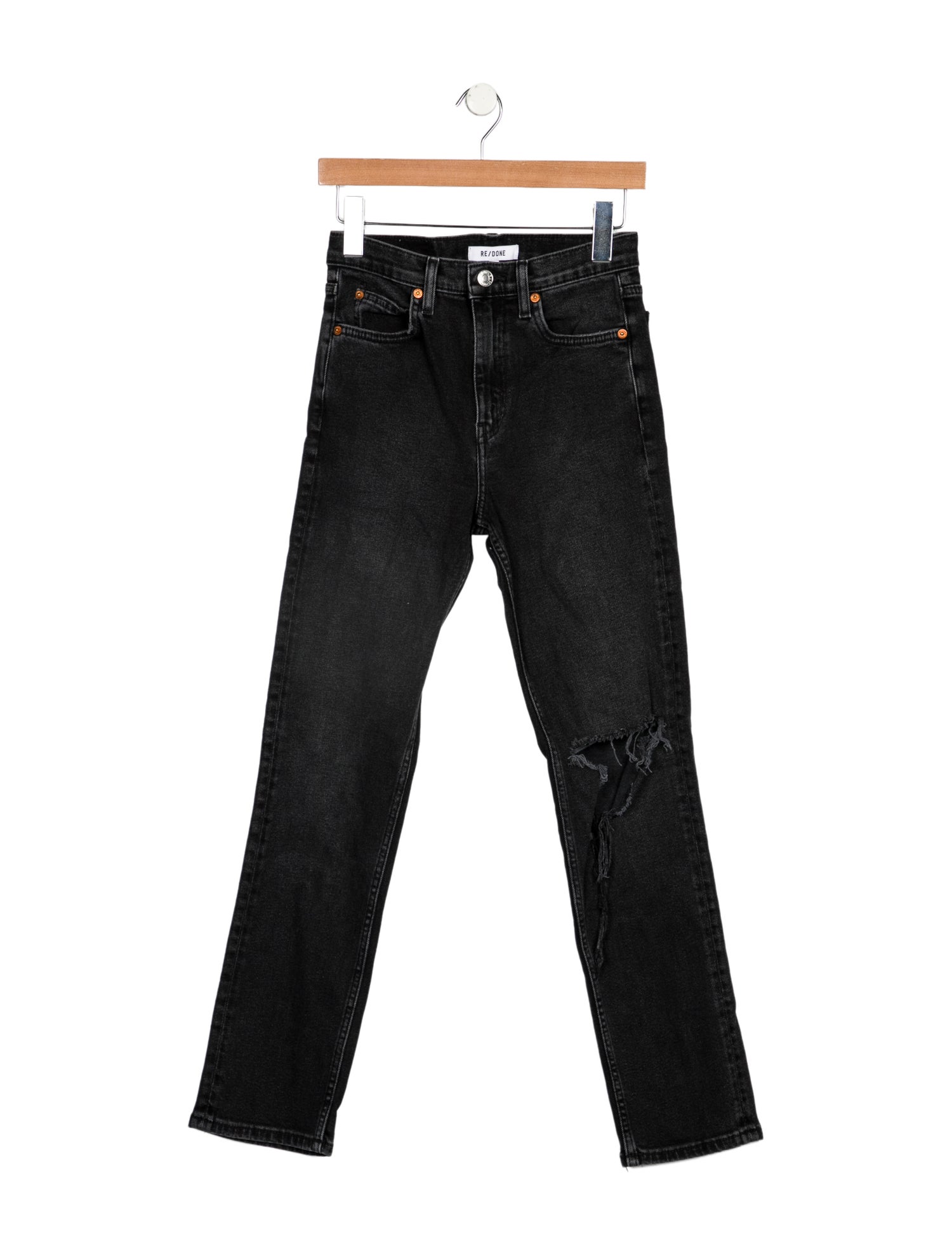 RE/DONE High-Rise Straight Leg Jeans