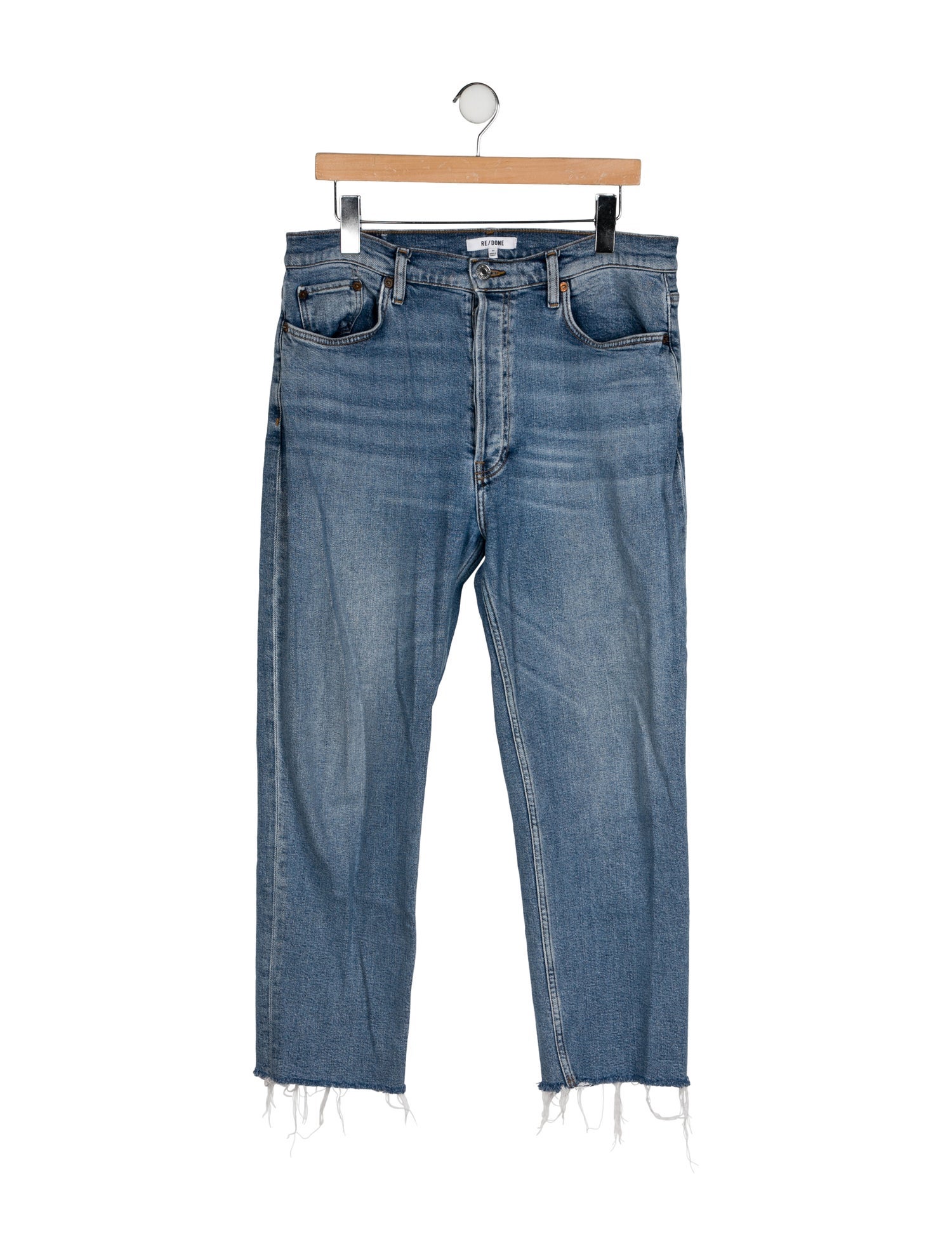 RE/DONE High-Rise Straight Leg Jeans