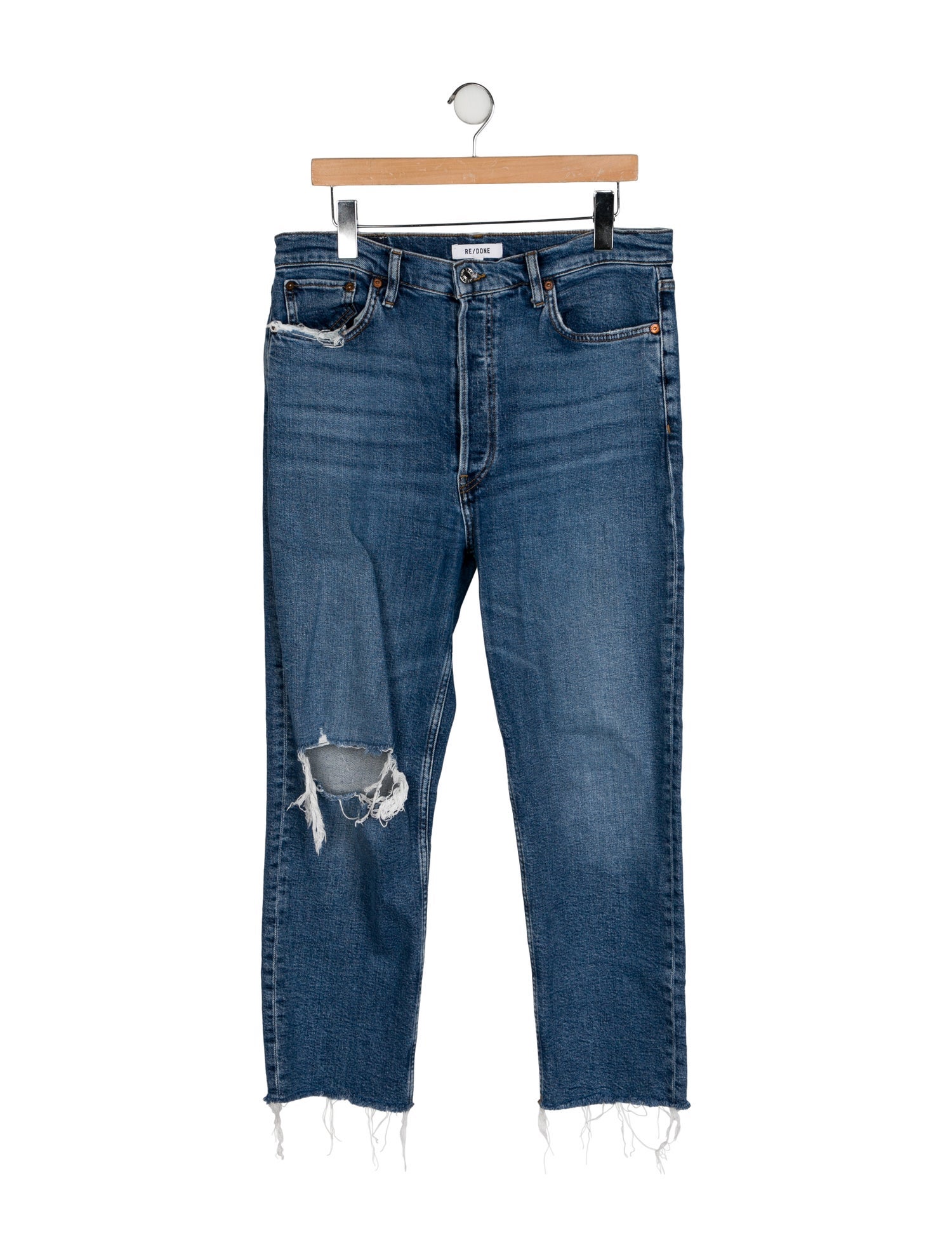 RE/DONE High-Rise Straight Leg Jeans