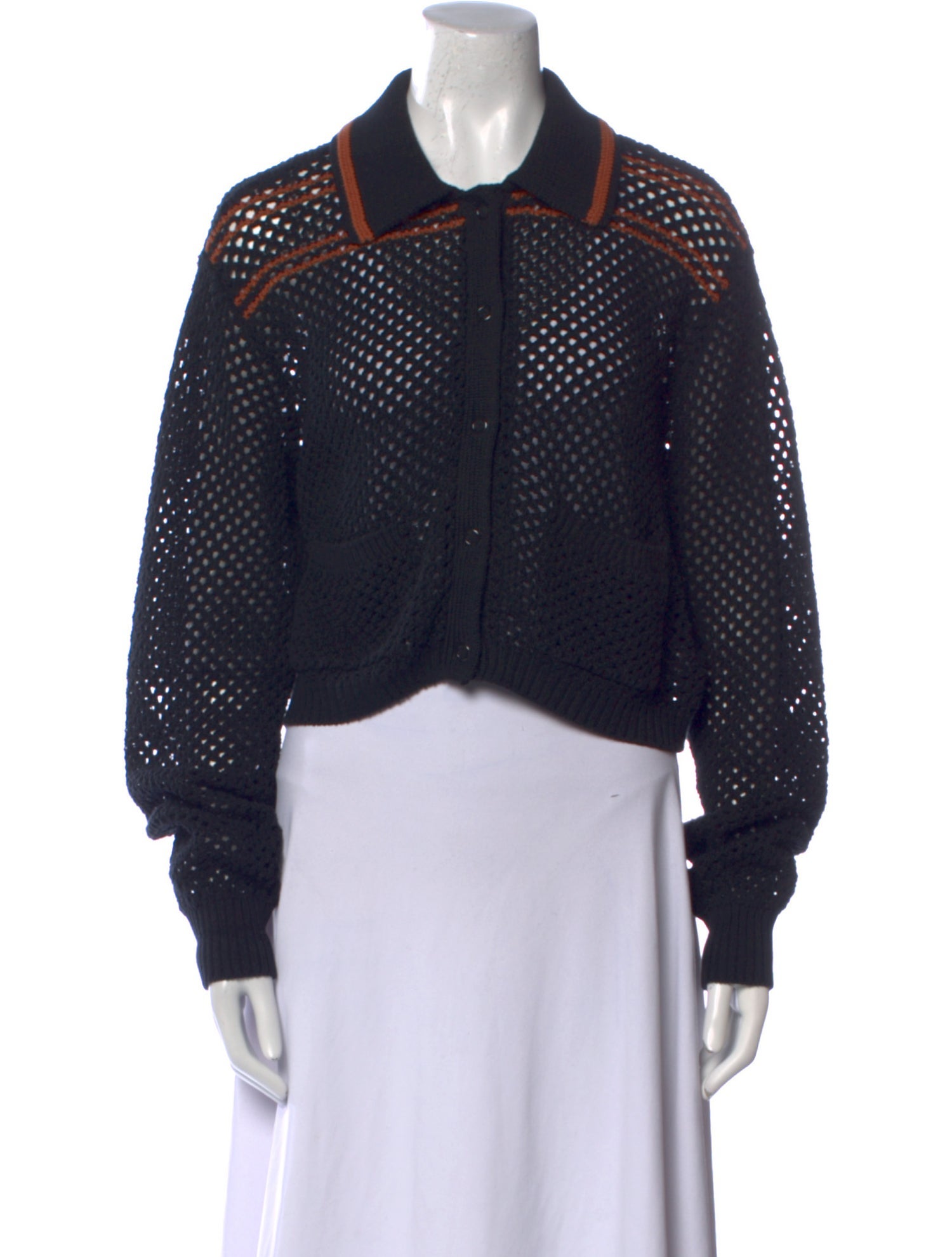 RE/DONE Colorblock Pattern Crew Neck Sweater