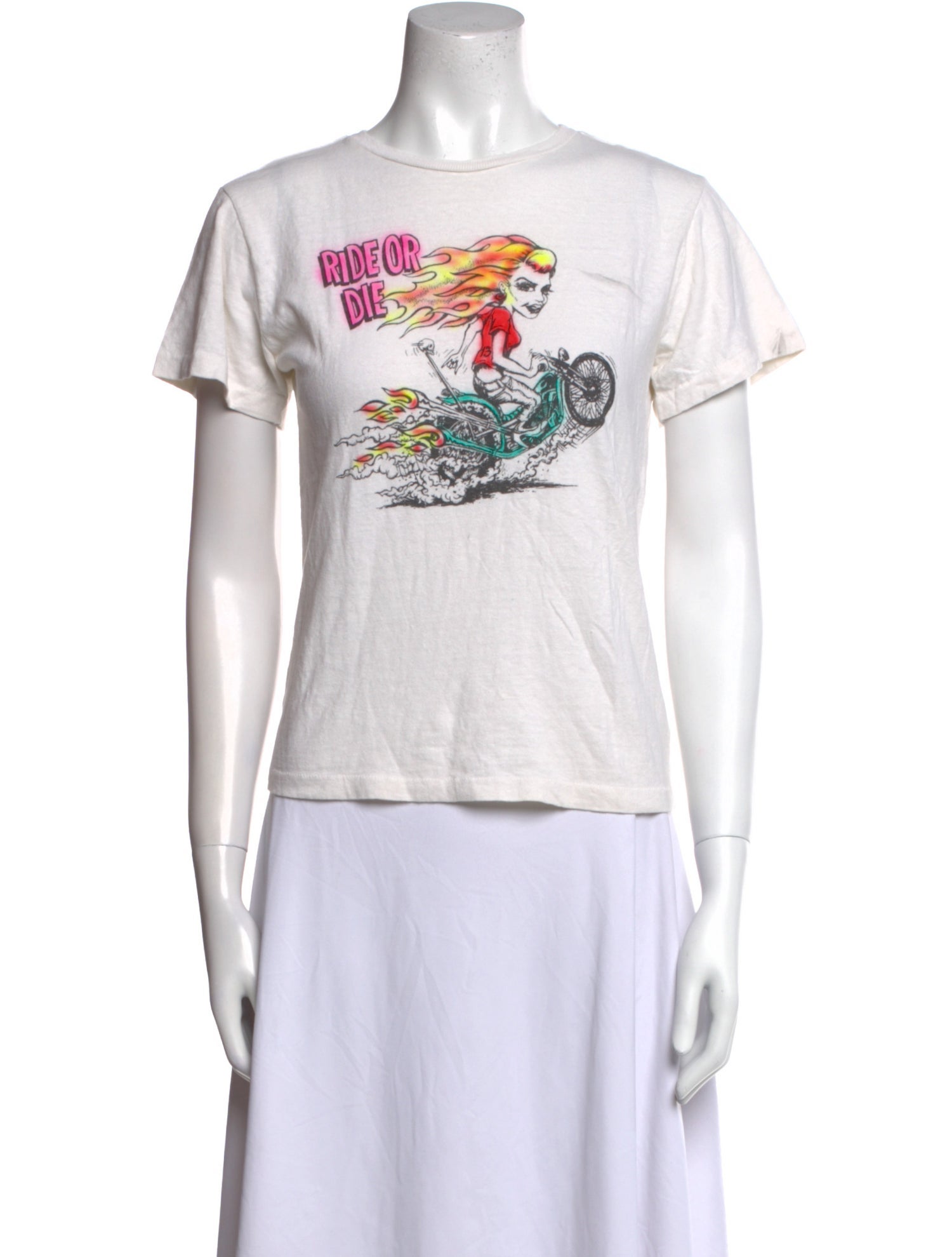 RE/DONE Graphic Print Crew Neck T-Shirt