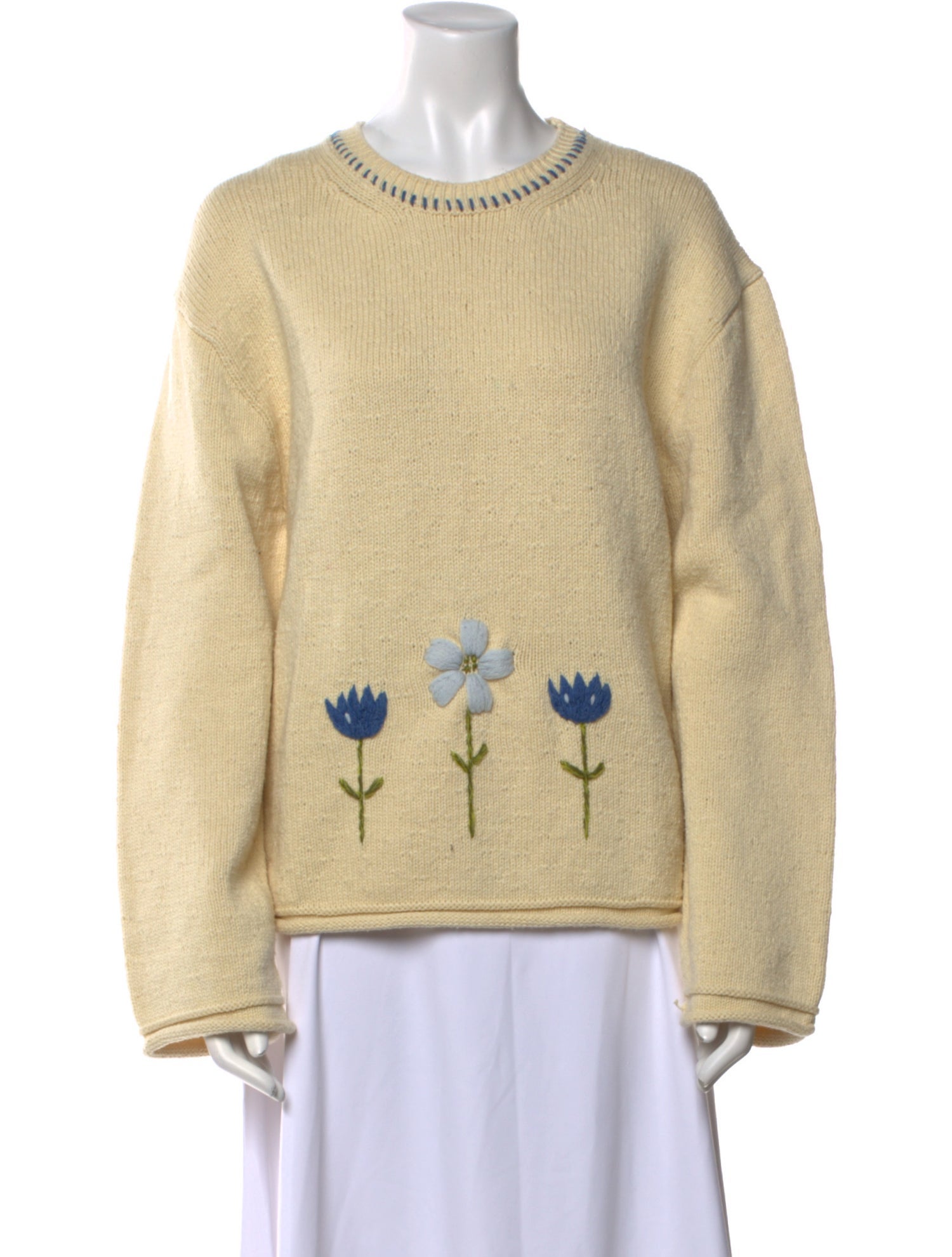 RE/DONE Printed Crew Neck Sweater