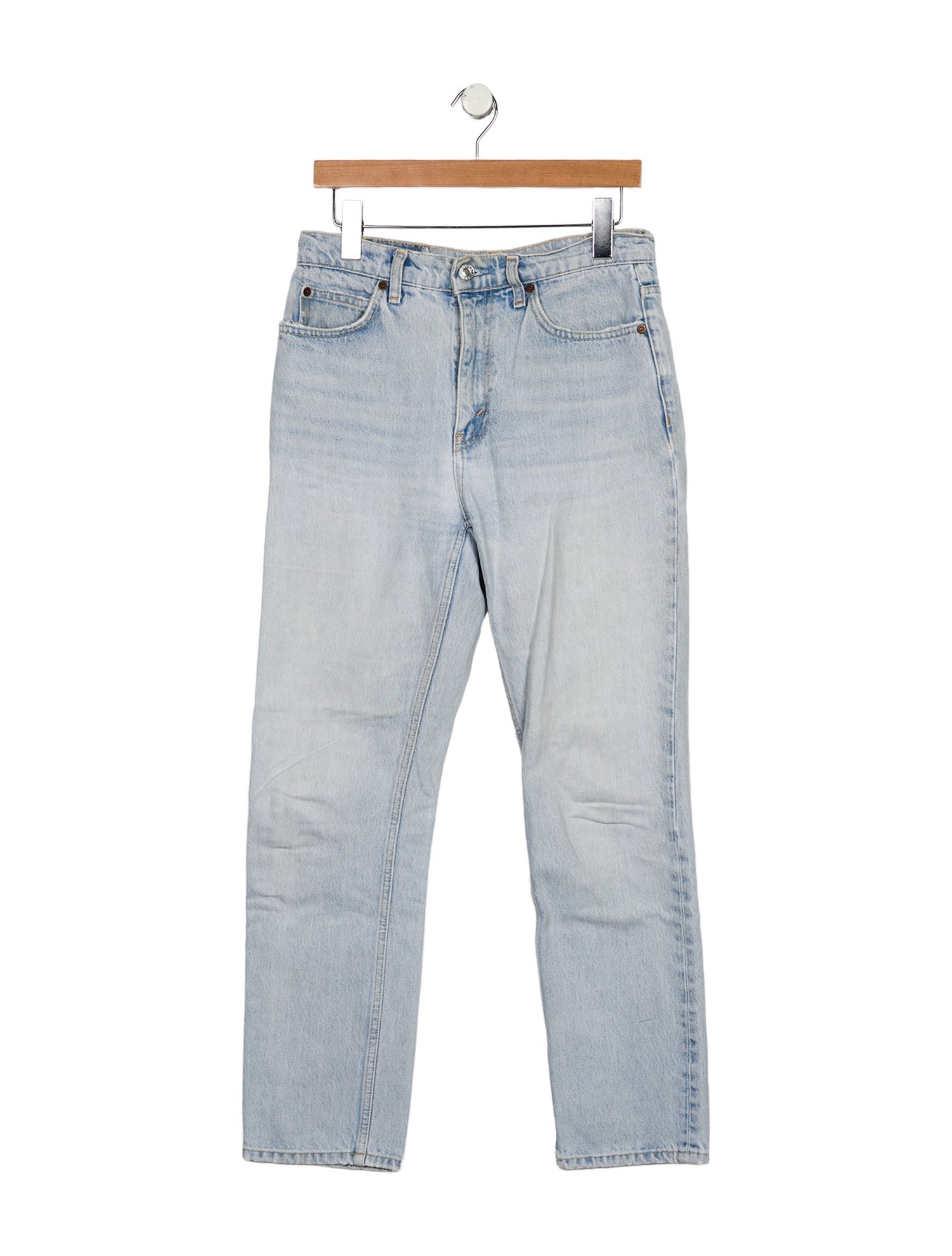 RE/DONE High-Rise Straight Leg Jeans
