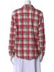 RE/DONE Plaid Print Long Sleeve Button-Up Top