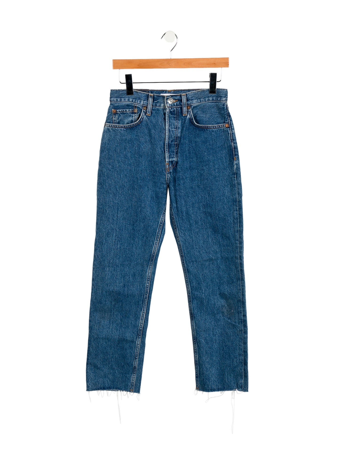 RE/DONE High-Rise Straight Leg Jeans