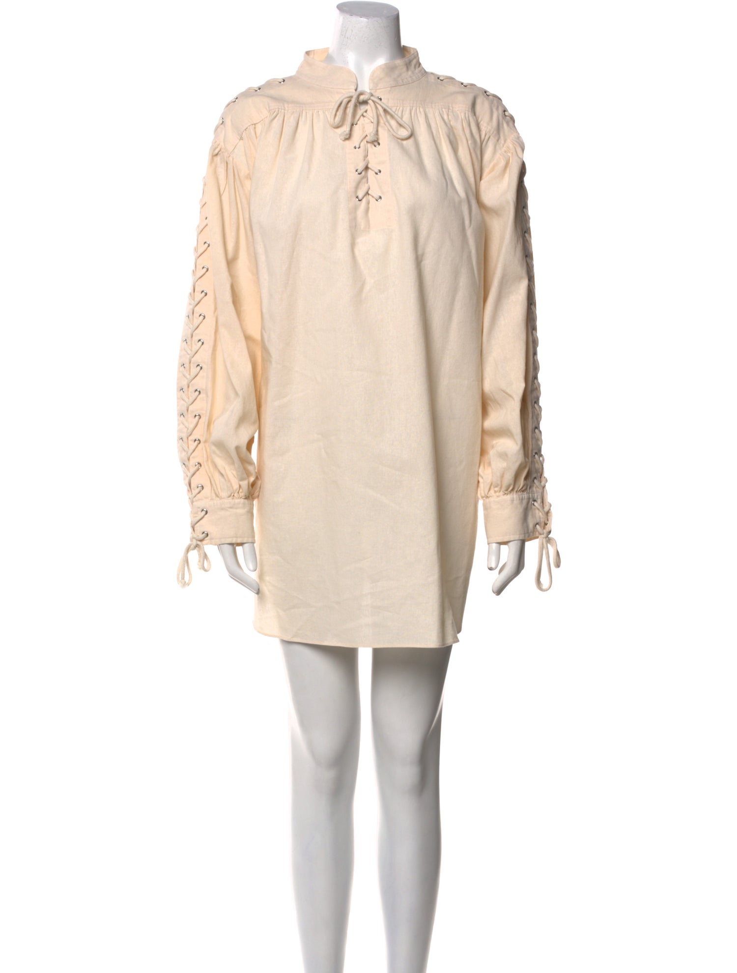 RE/DONE Mock Neck Mini Dress