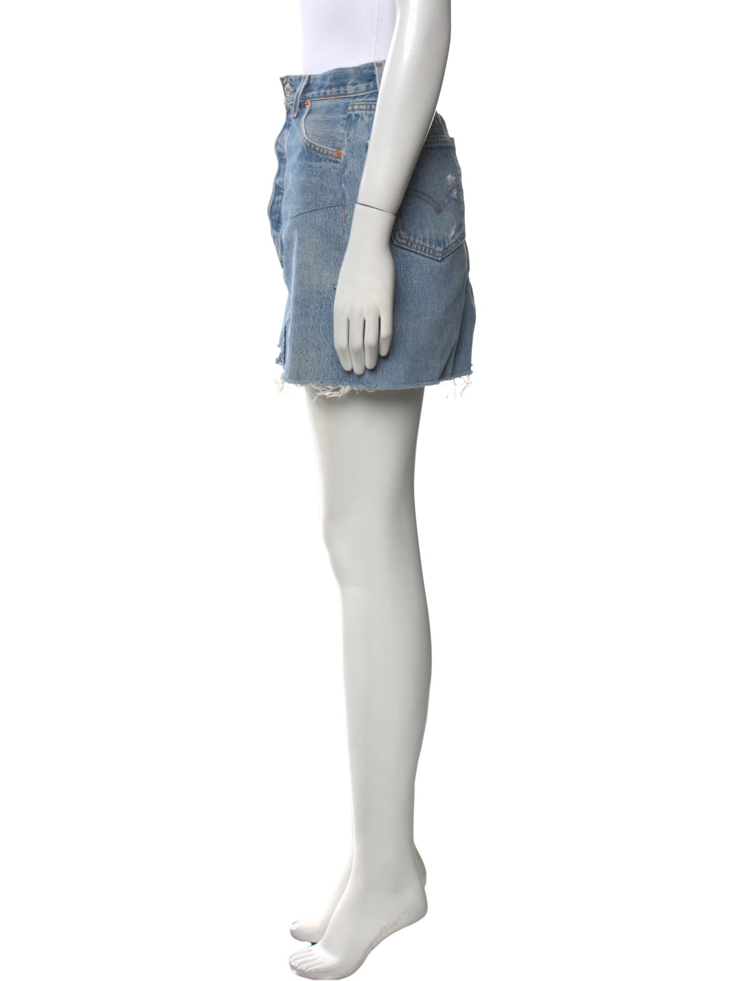 RE/DONE Distressed Accents Mini Skirt