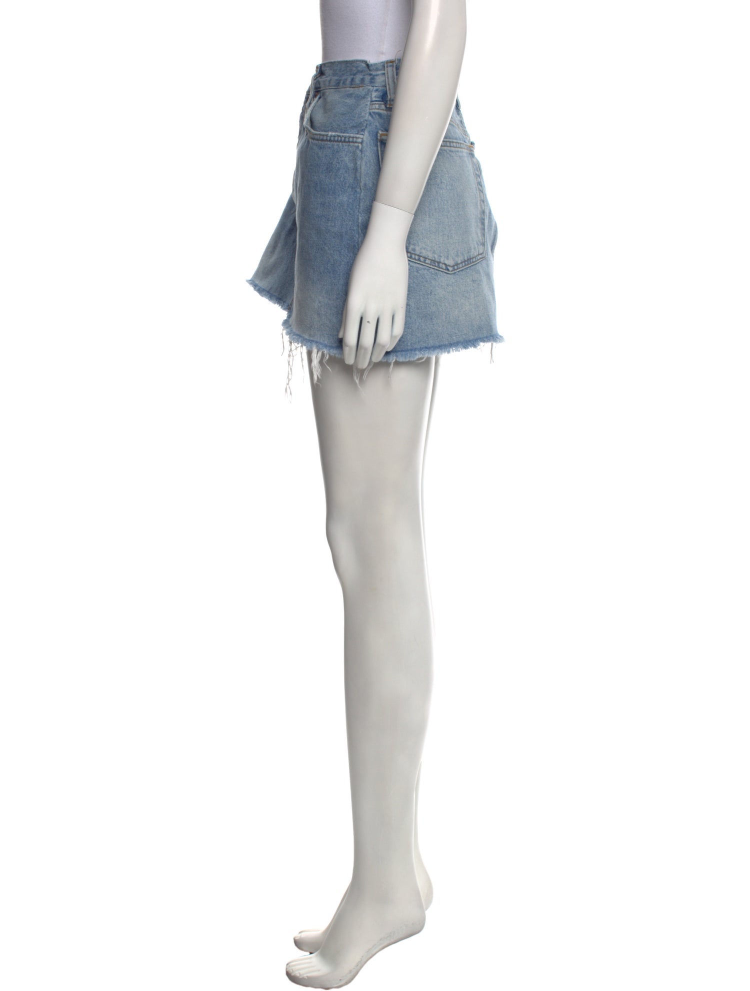 RE/DONE Raw-Edge Trim Mini Skirt