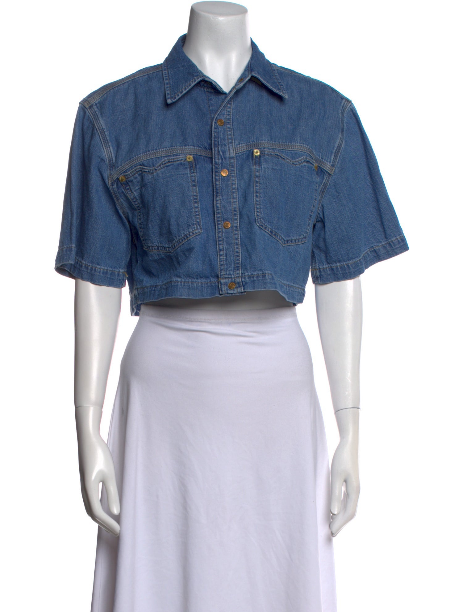 RE/DONE Short Sleeve Crop Top