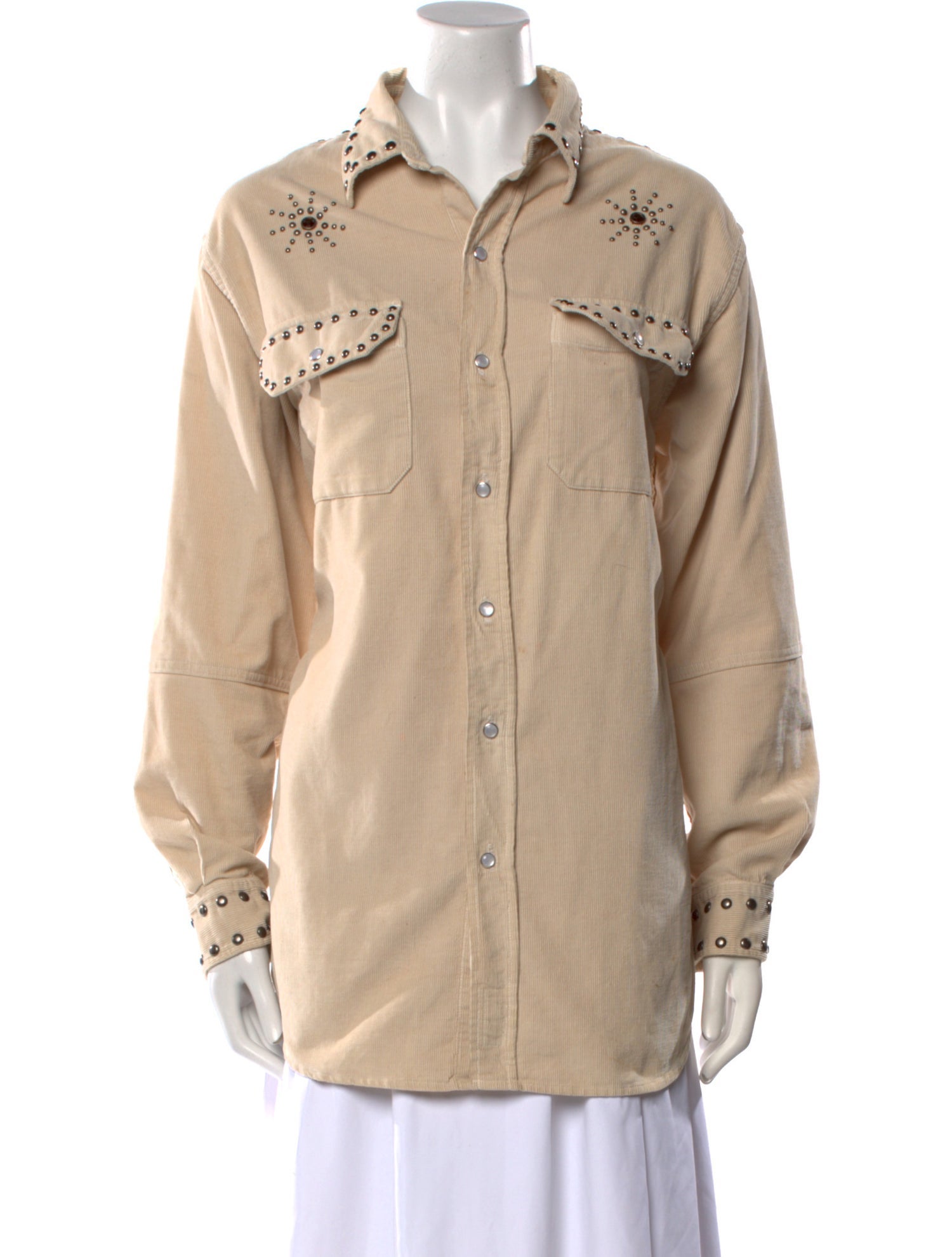 RE/DONE Long Sleeve Button-Up Top