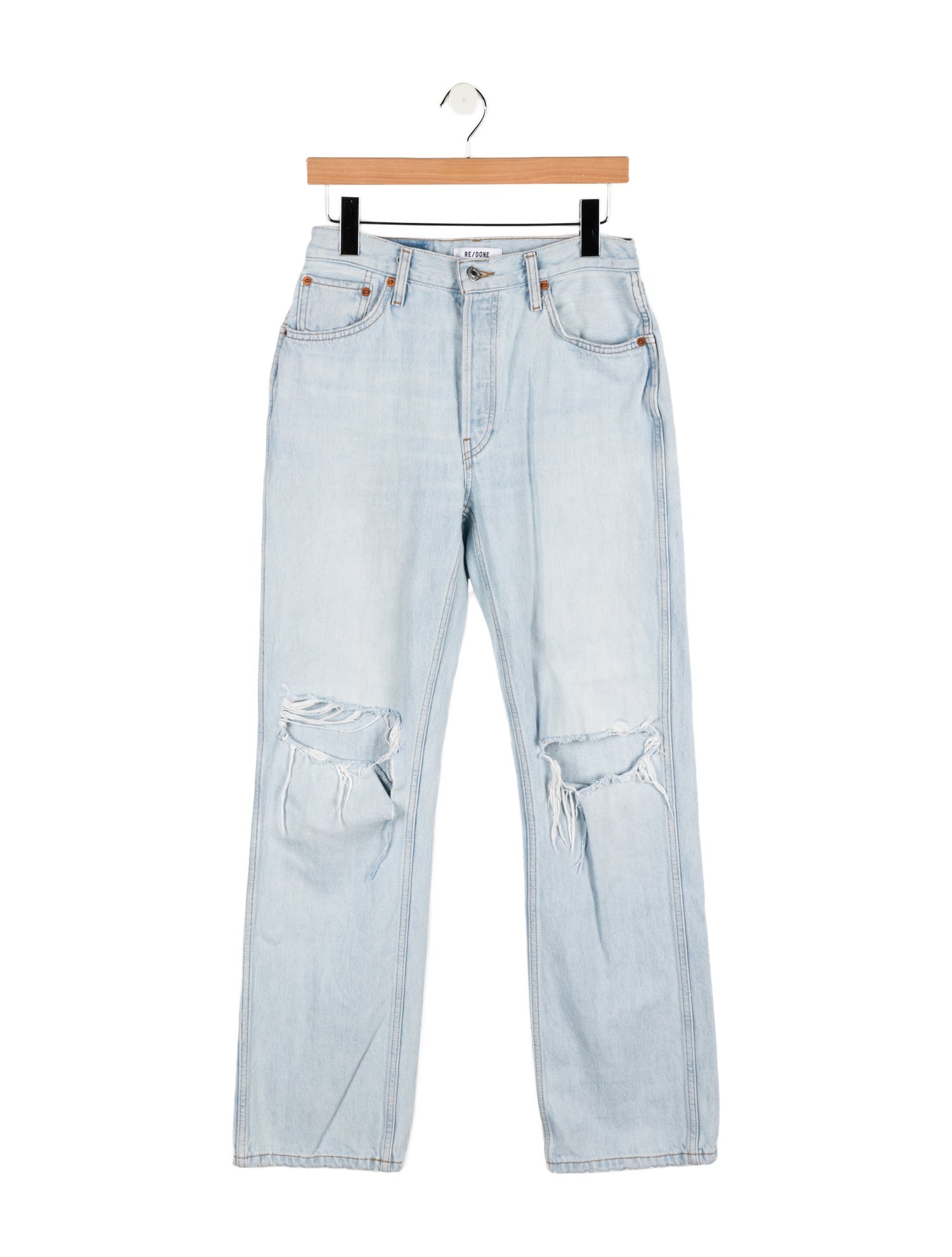 RE/DONE High-Rise Straight Leg Jeans