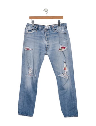 RE/DONE Mid-Rise Straight Leg Jeans