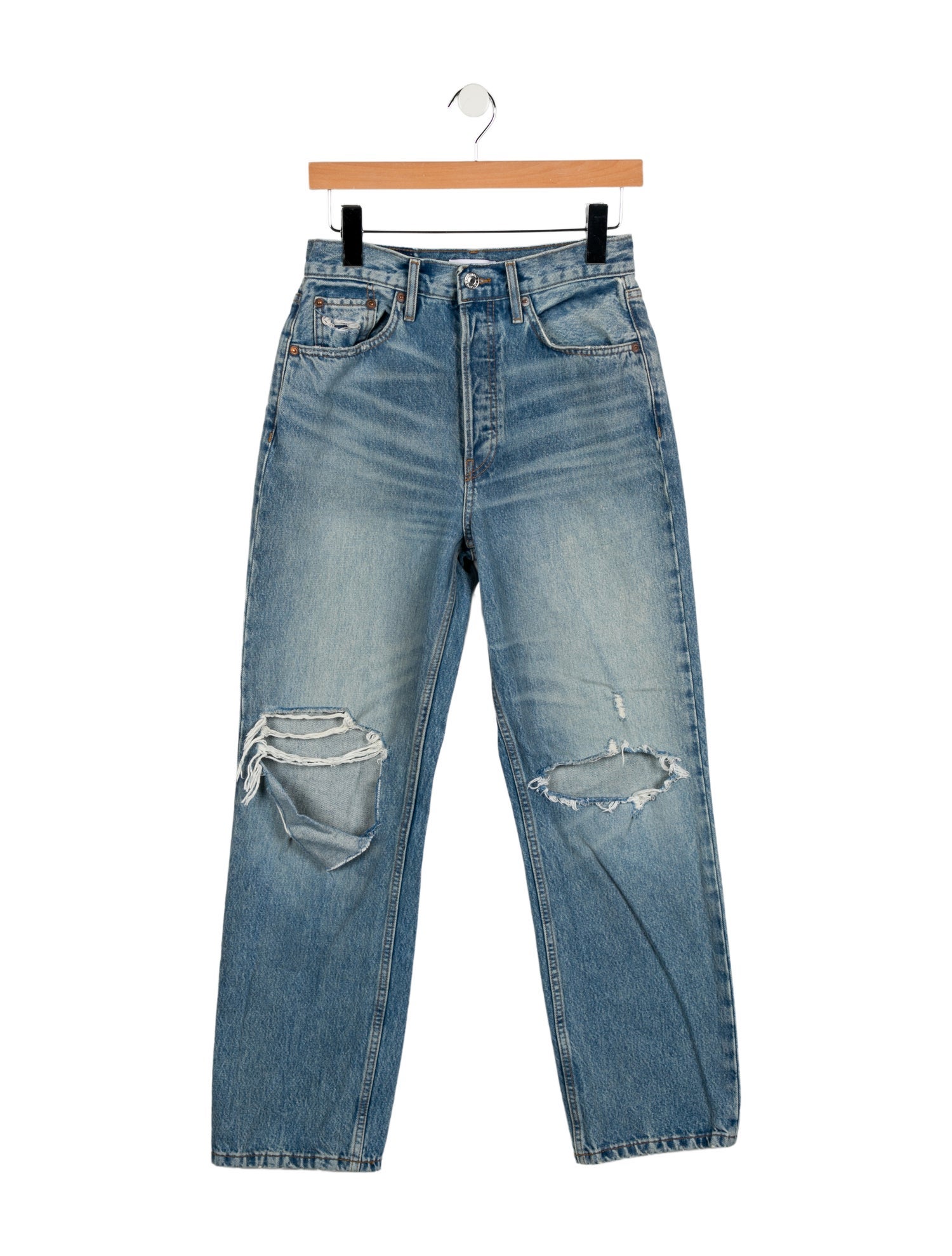 RE/DONE High-Rise Straight Leg Jeans