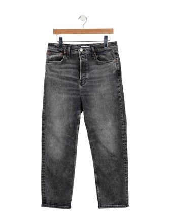 RE/DONE High-Rise Straight Leg Jeans