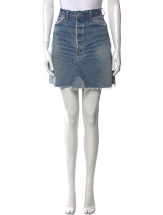 RE/DONE Distressed Accents Mini Skirt