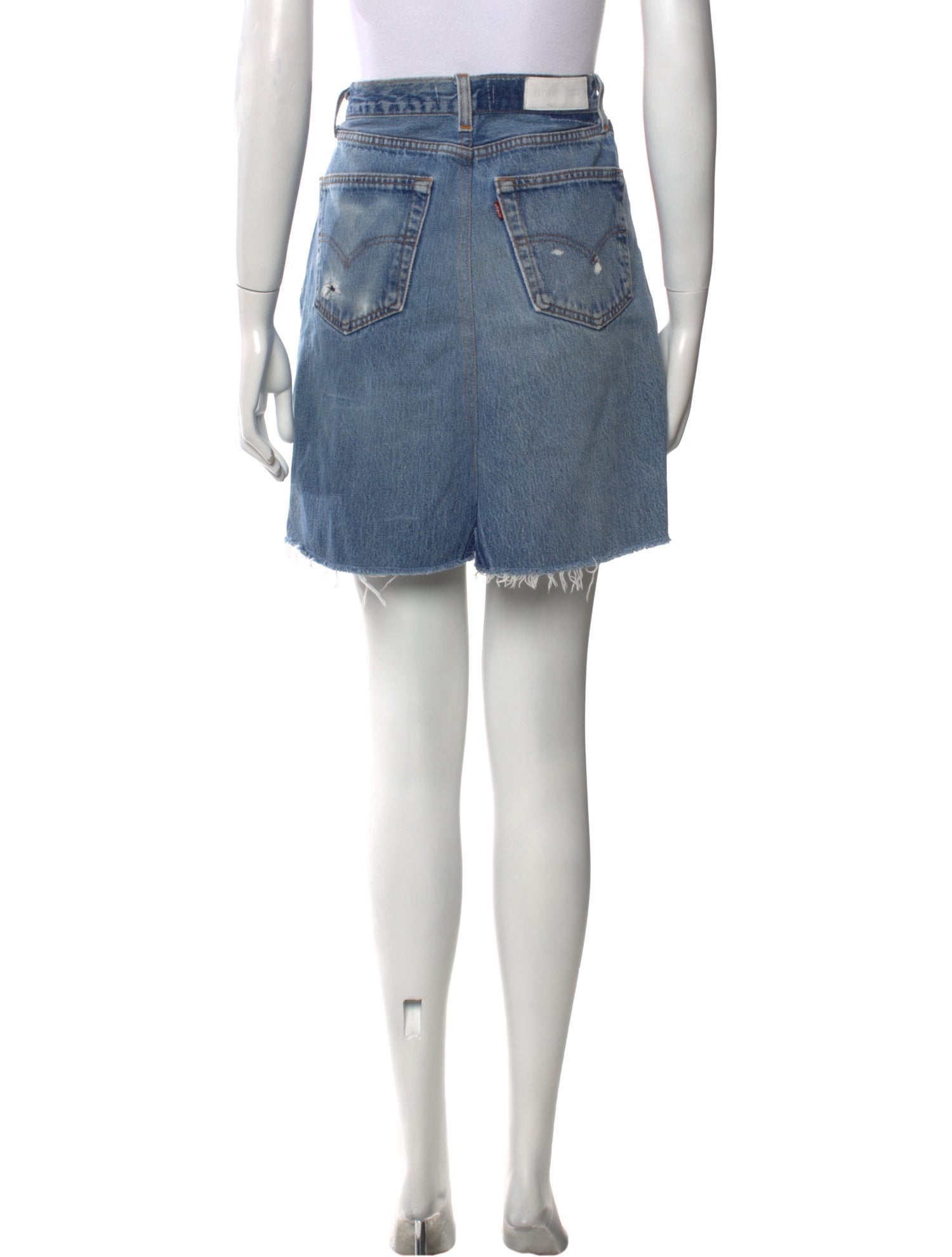 RE/DONE Distressed Accents Mini Skirt
