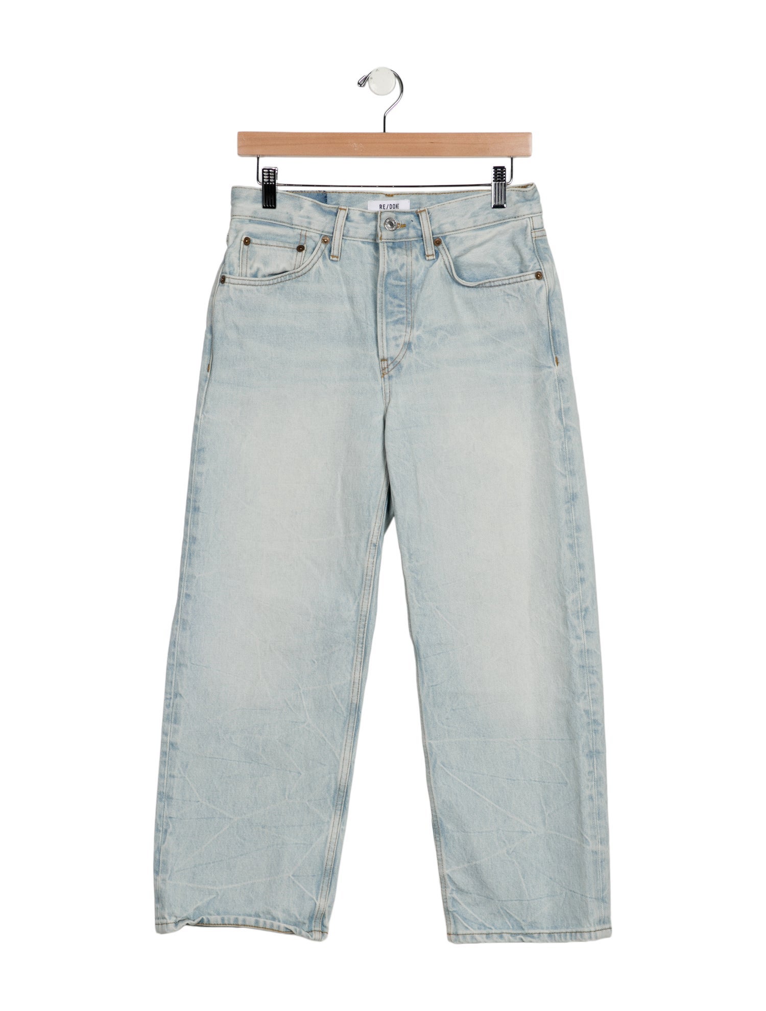 RE/DONE Mid-Rise Straight Leg Jeans