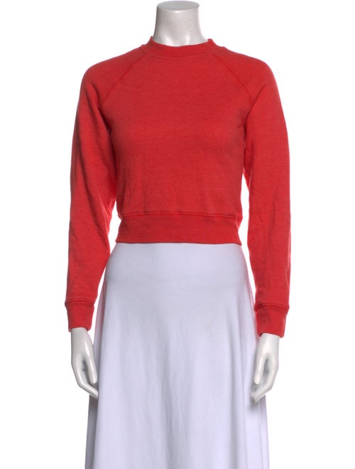 RE/DONE Mock Neck Long Sleeve Crop Top