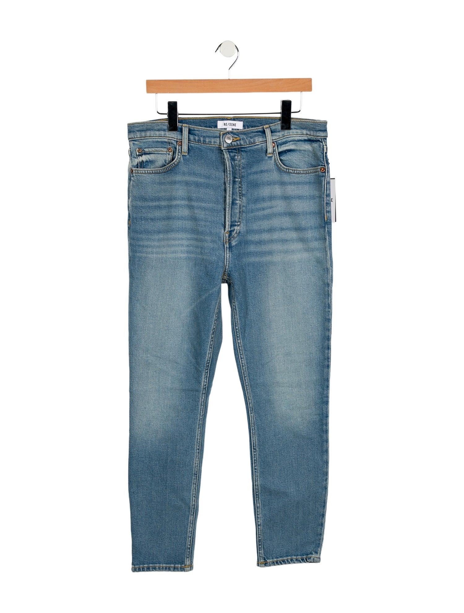 RE/DONE High-Rise Straight Leg Jeans