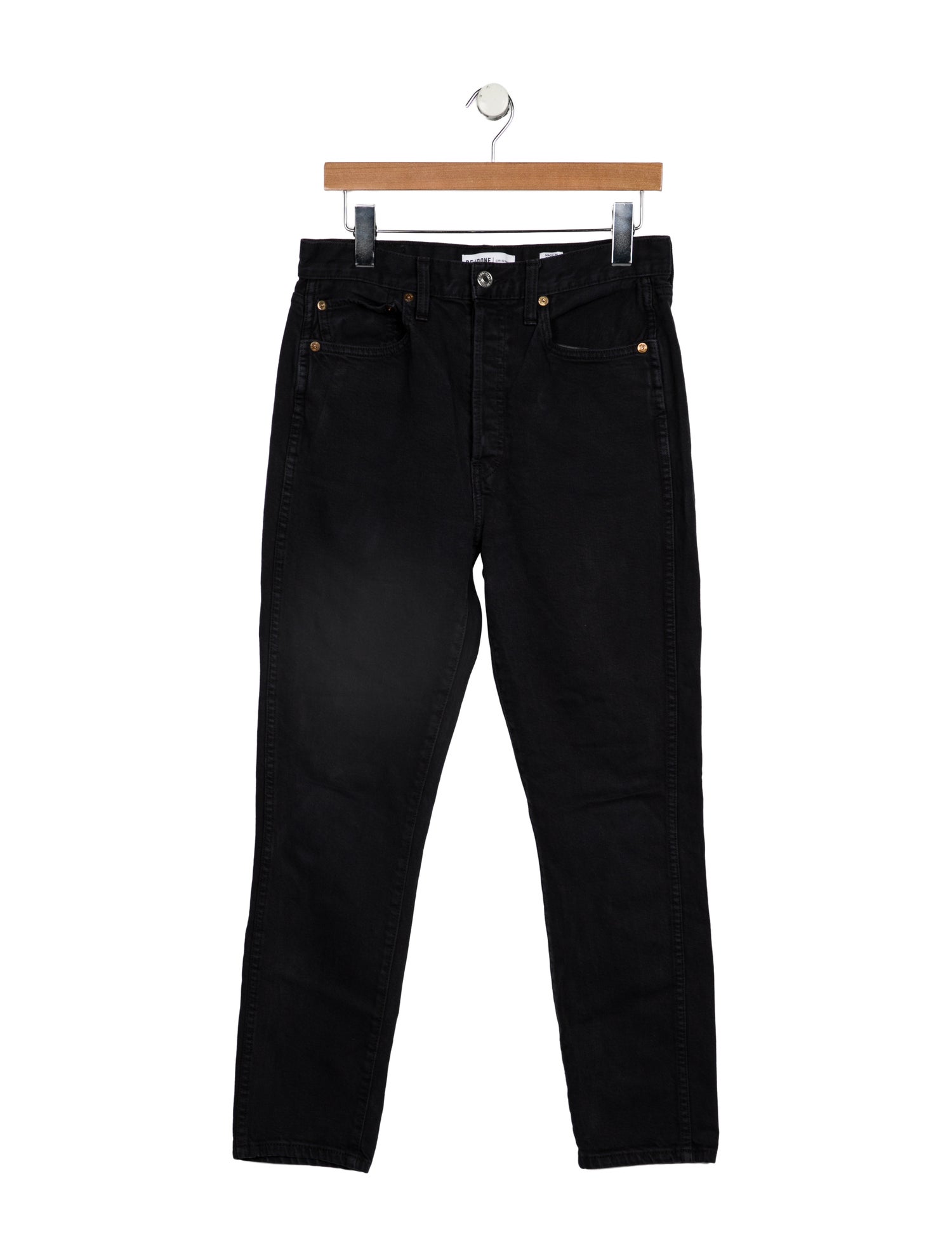 RE/DONE High-Rise Straight Leg Jeans