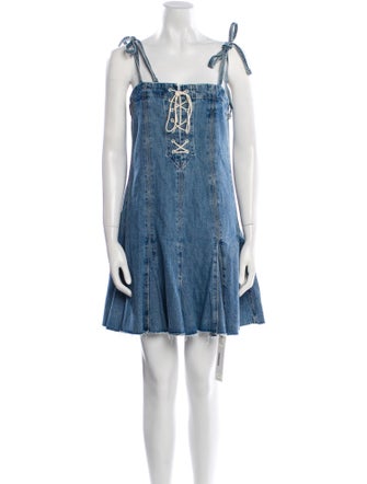 RE/DONE Square Neckline Mini Dress