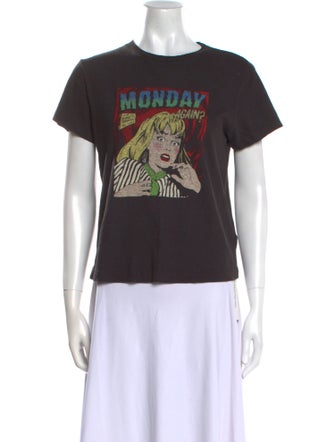 RE/DONE Graphic Print Crew Neck T-Shirt