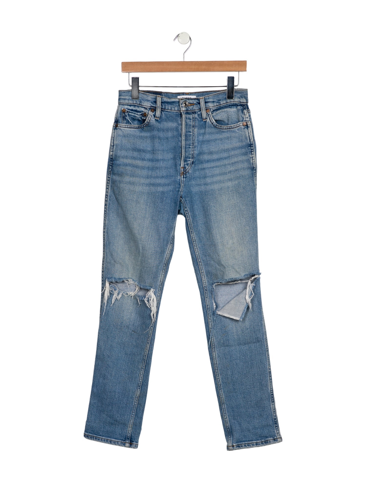 RE/DONE Mid-Rise Straight Leg Jeans