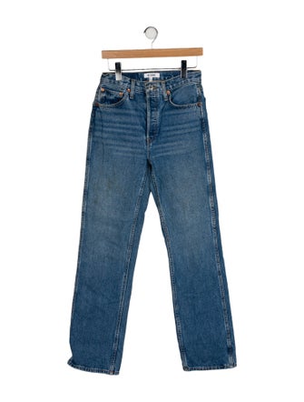 RE/DONE High-Rise Straight Leg Jeans