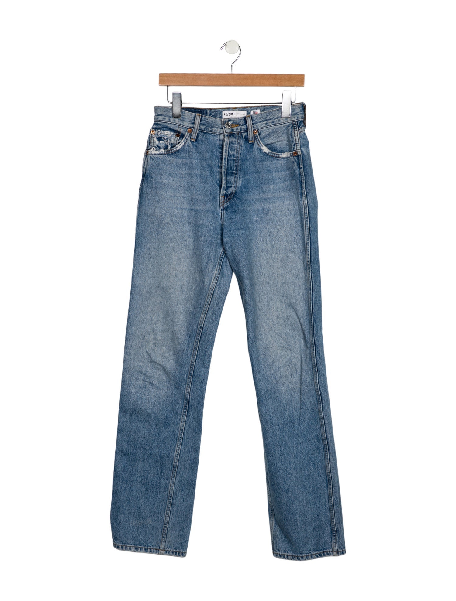 RE/DONE High-Rise Straight Leg Jeans