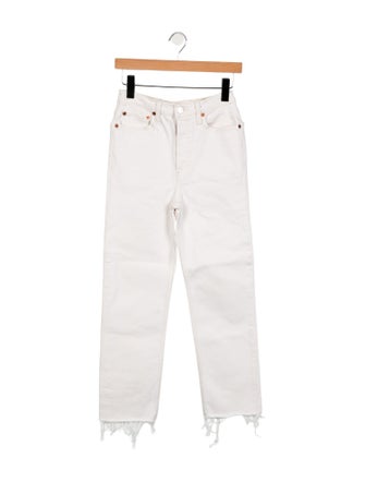RE/DONE High-Rise Straight Leg Jeans