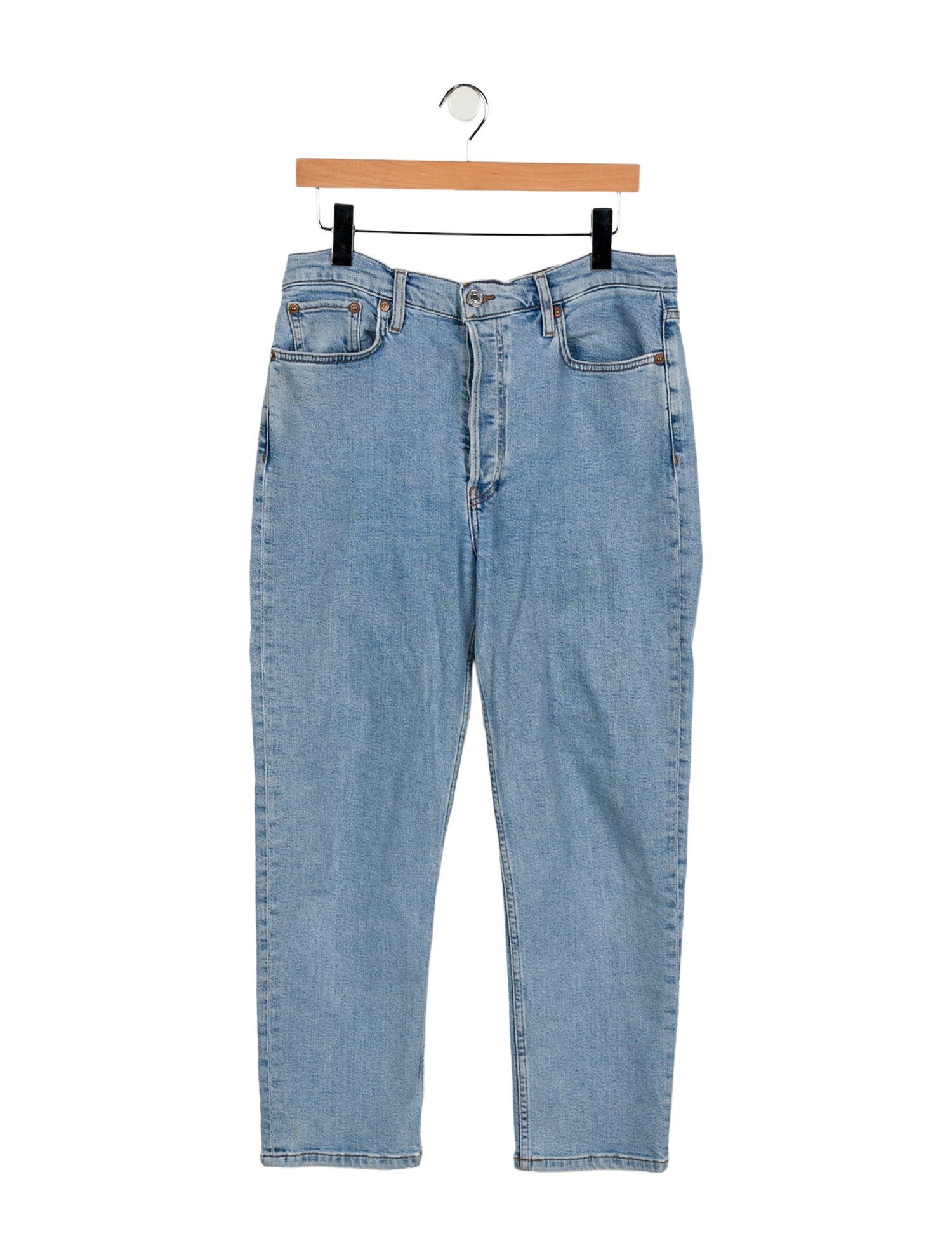 RE/DONE High-Rise Straight Leg Jeans
