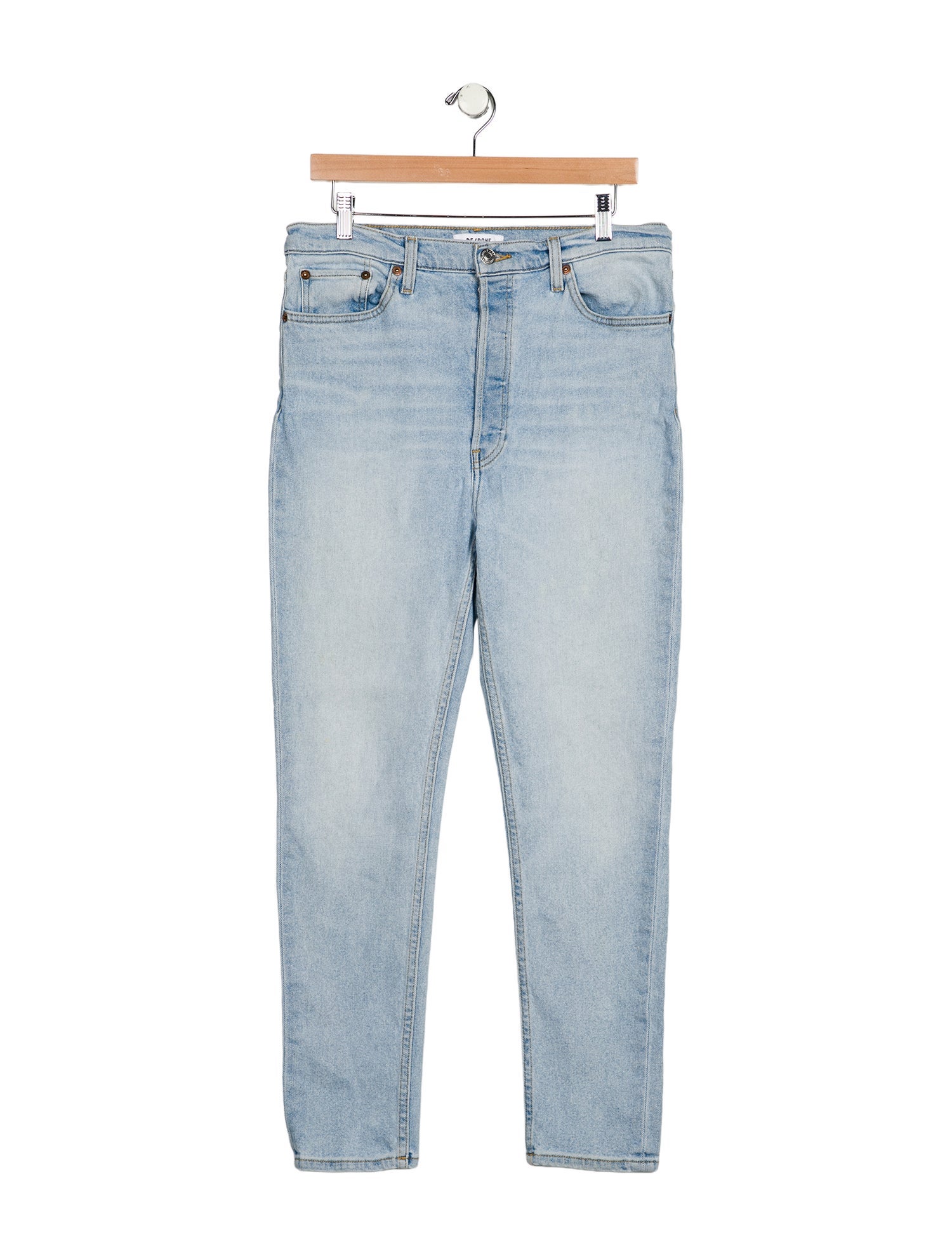 RE/DONE High-Rise Straight Leg Jeans