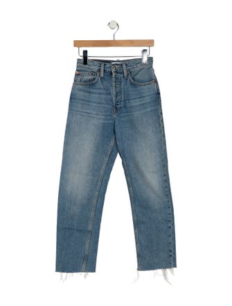 RE/DONE High-Rise Straight Leg Jeans