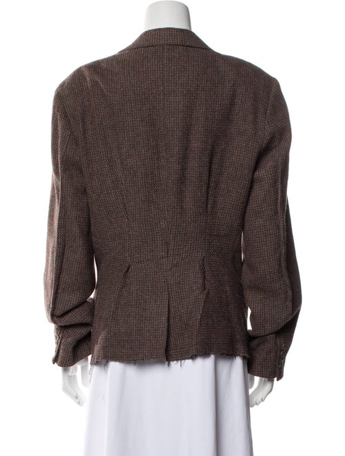 RE/DONE Wool Plaid Print Blazer