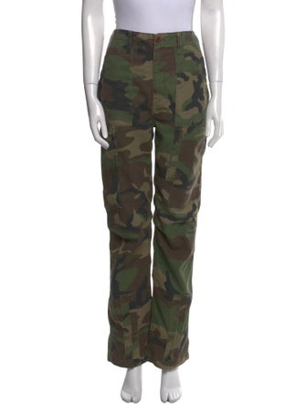 RE/DONE Camouflage Print Wide Leg Pants