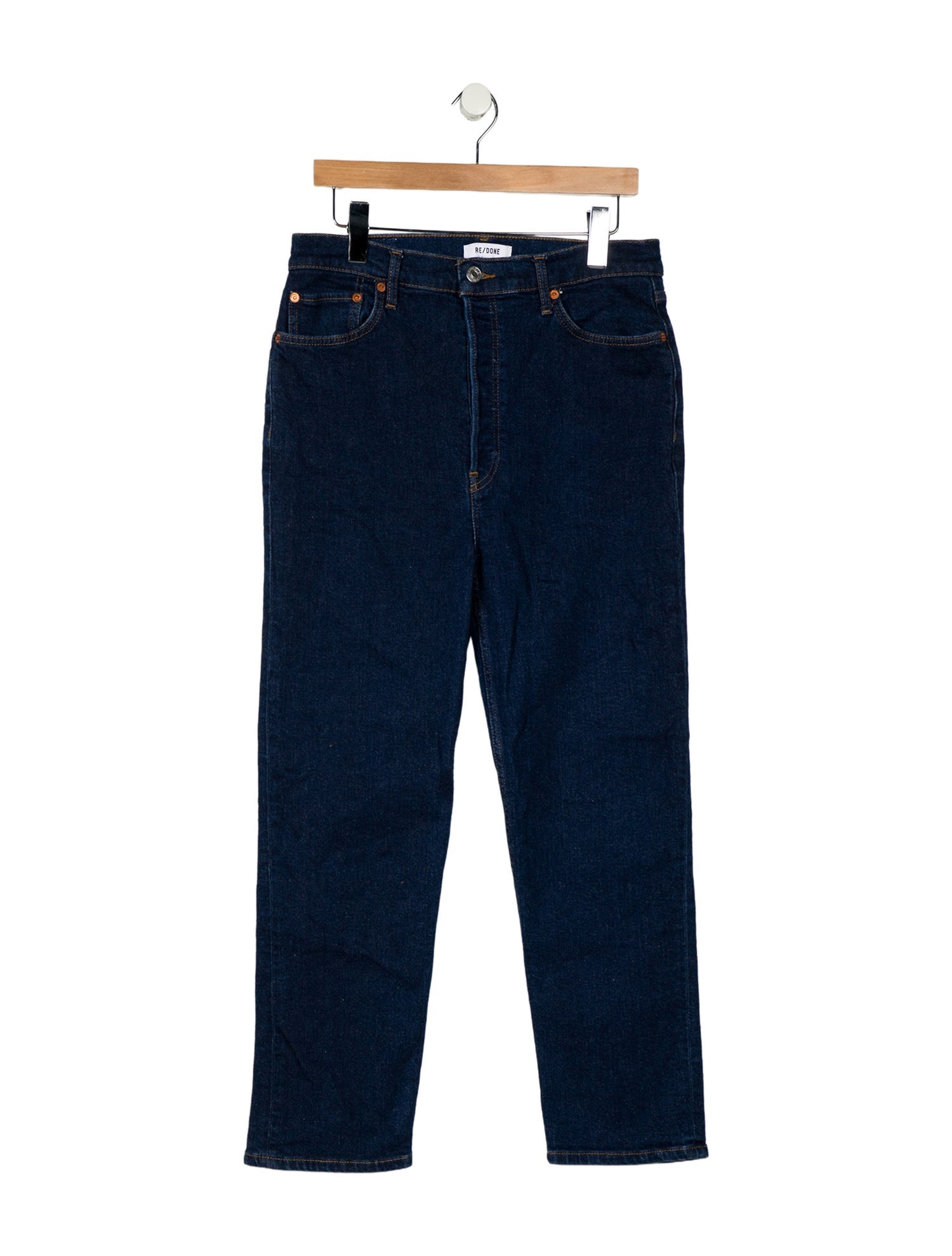 RE/DONE High-Rise Straight Leg Jeans