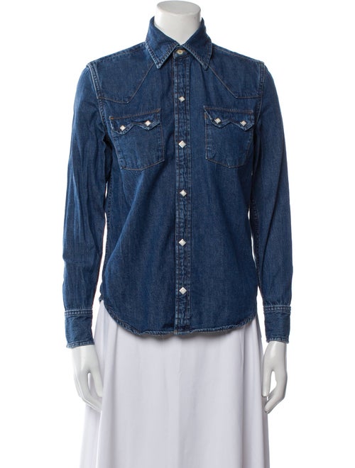 RE/DONE Long Sleeve Button-Up Top