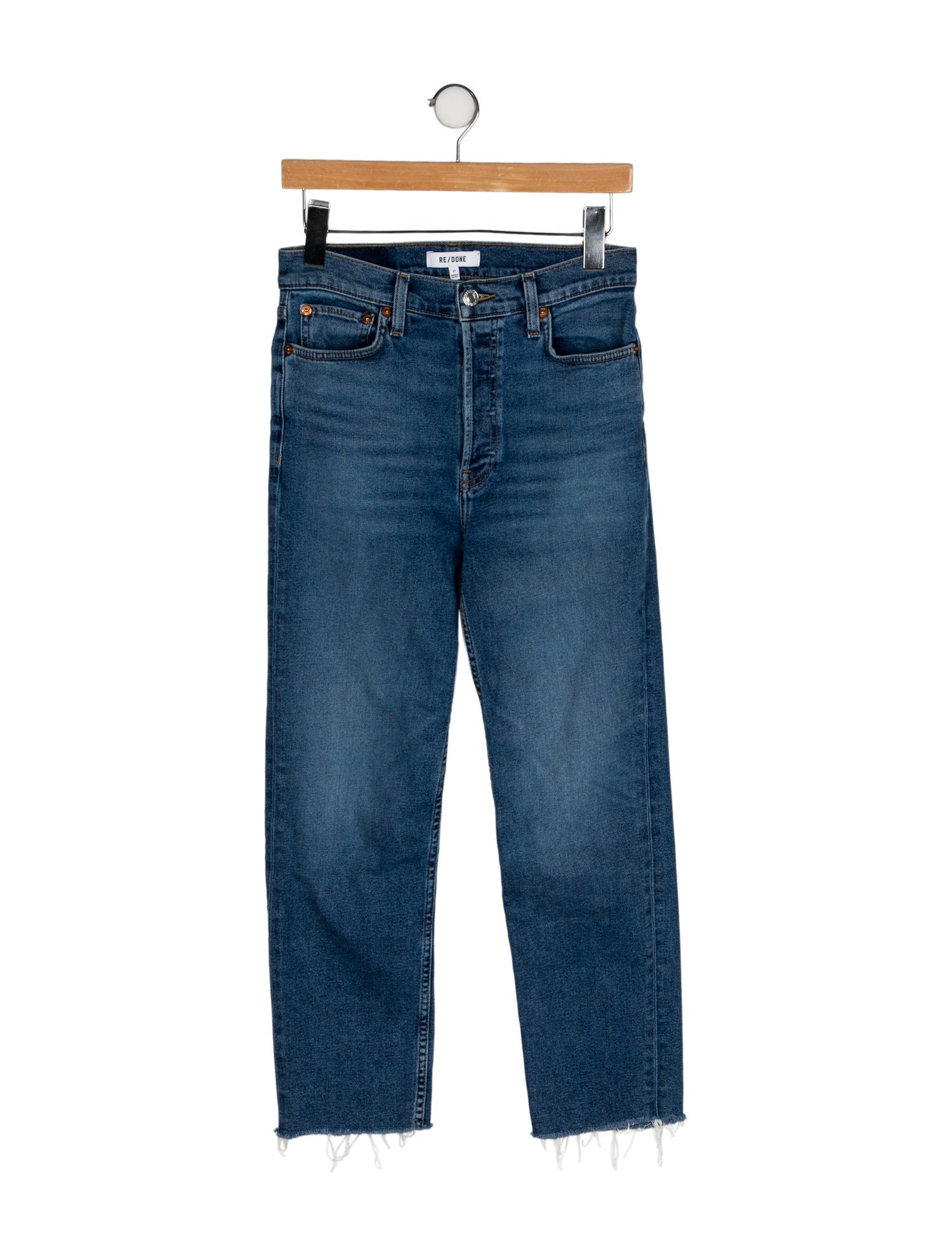 RE/DONE High-Rise Straight Leg Jeans