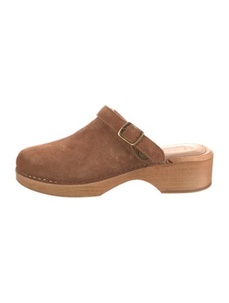 RE/DONE Suede Studded Accents Mules