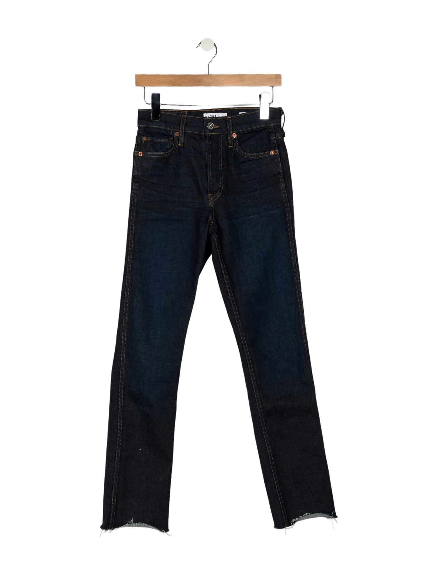RE/DONE High-Rise Straight Leg Jeans